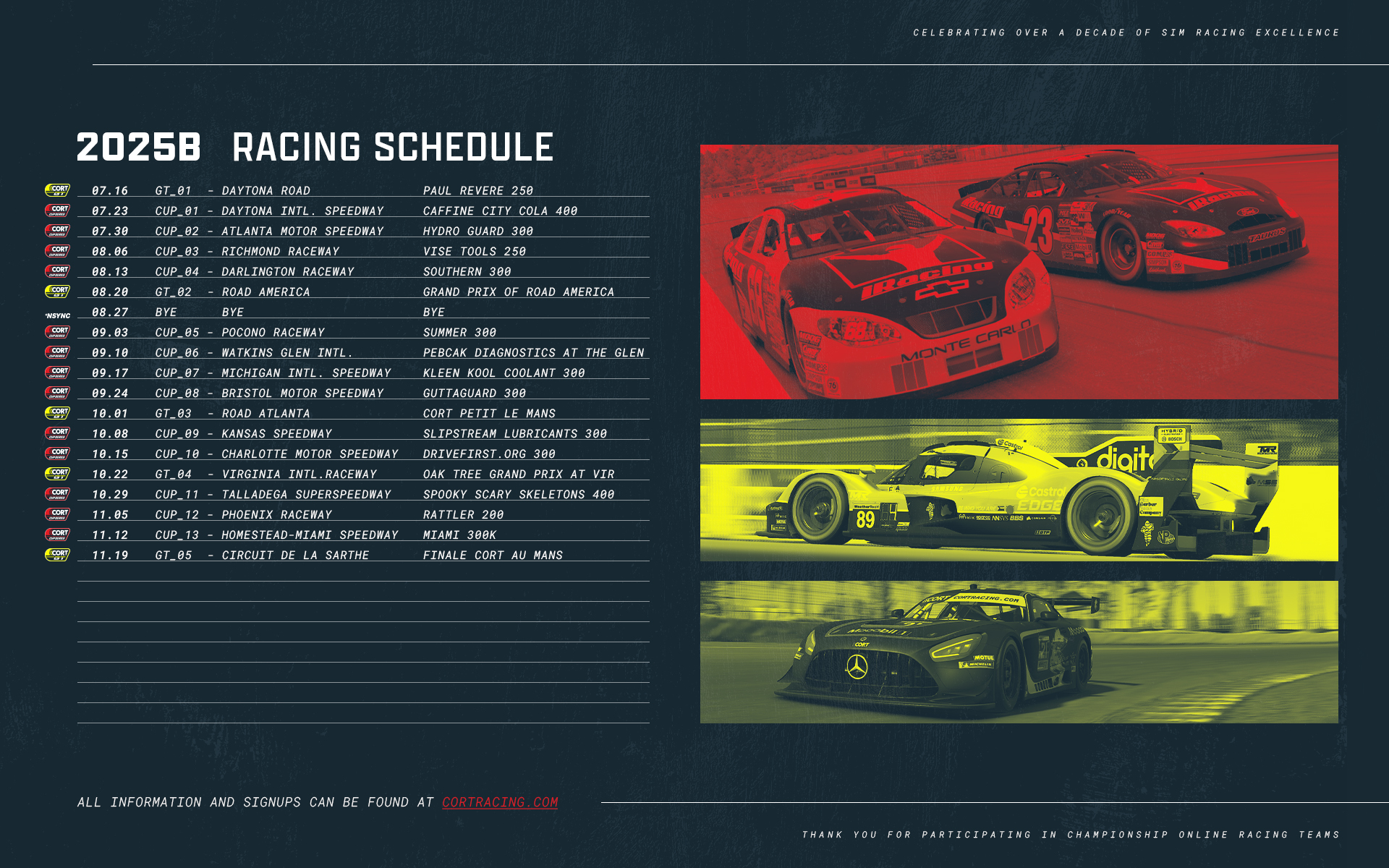 CORT_Schedule_2025B